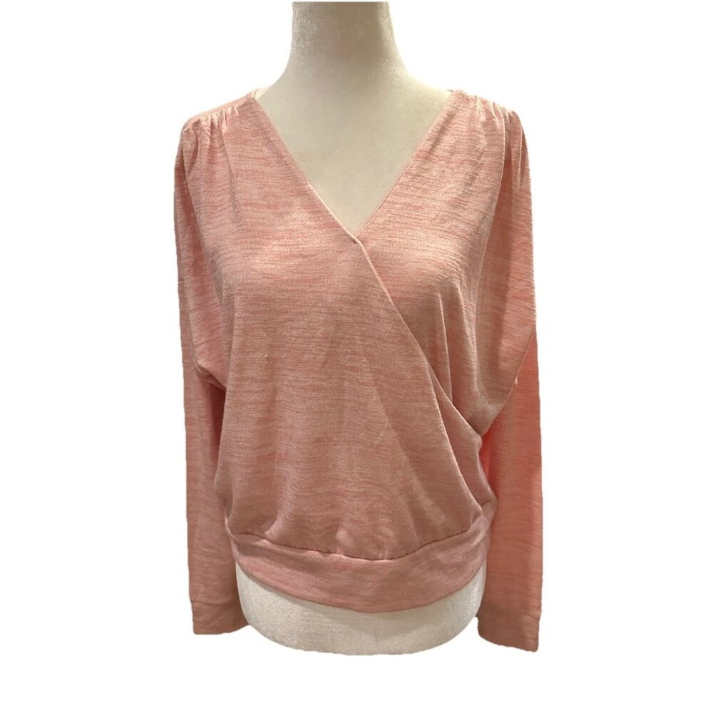 Gap Women's Sweater Pullover M Petite Ballerina Pink Classic Vneck